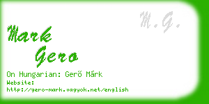mark gero business card